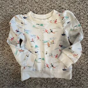 Janie and Jack Cream Winter Sports Sweatshirt